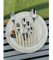 سرویس قاشق و چنگال 24نفره پروانه طلایی نقره ای یونیک