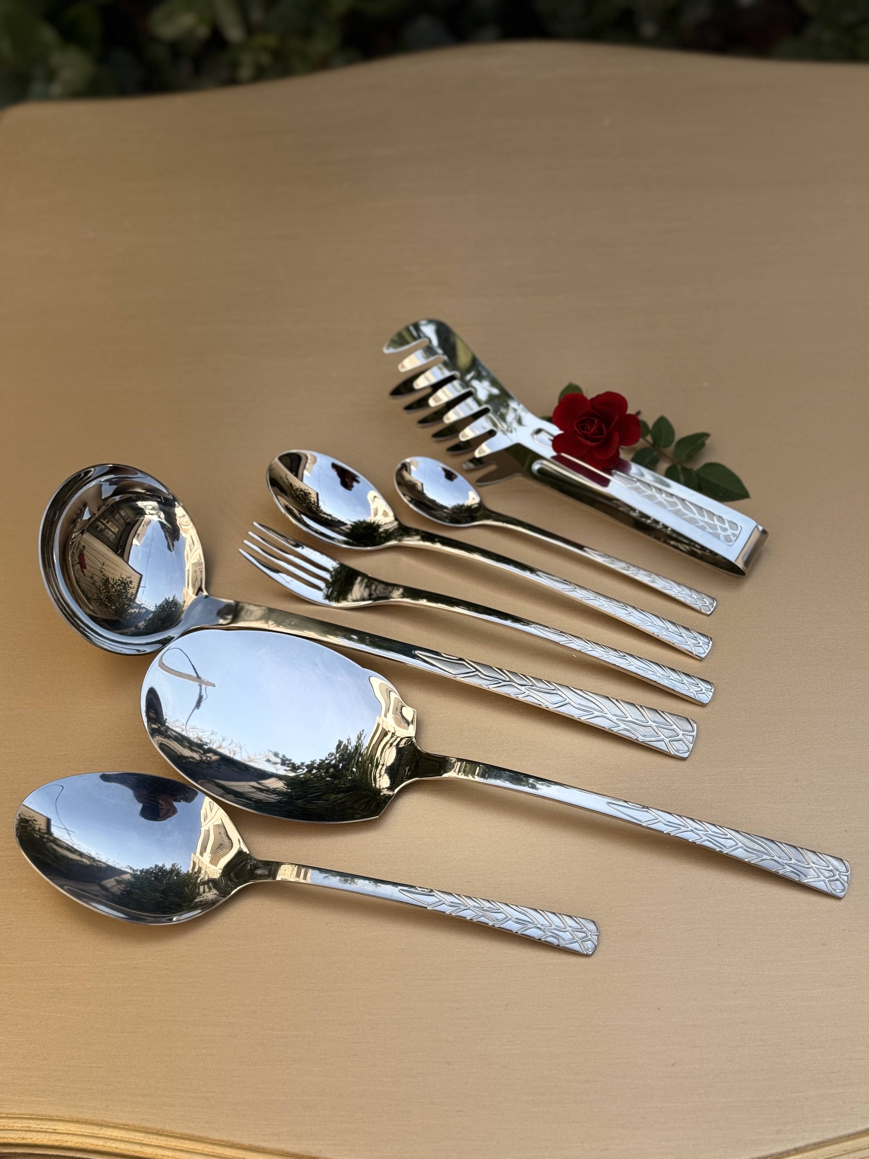 سرویس قاشق چنگال BMG مدل گندمی